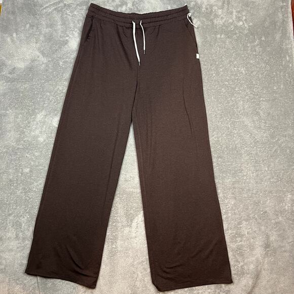 Vuori Pants - Vuori Halo Essential Wide Leg Pants Womens XL Brown Athleisure Soft